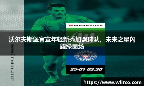 沃尔夫斯堡官宣年轻新秀加盟球队，未来之星闪耀绿茵场